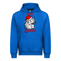 Cobalt Merry Christmas Cat Urban Hoodie - SublimationCraftShop