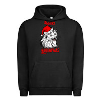 Pigment Black Merry Christmas Cat Urban Hoodie - SublimationCraftShop