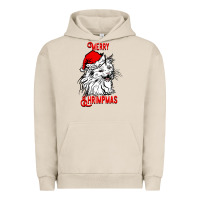 Pigment French Oak Merry Christmas Cat Urban Hoodie - SublimationCraftShop