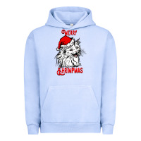Pigment Grape Ice Merry Christmas Cat Urban Hoodie - SublimationCraftShop