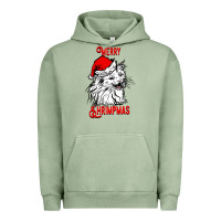 Pigment Oil Green Merry Christmas Cat Urban Hoodie - SublimationCraftShop