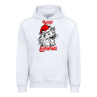 White Merry Christmas Cat Urban Hoodie - SublimationCraftShop