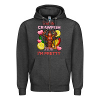 Charcoal Heather feed me crawfish tell me im pretty Zipper Hoodie - FaDigitalArtStudio