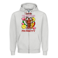 Dove Grey feed me crawfish tell me im pretty Zipper Hoodie - FaDigitalArtStudio