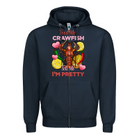 Navy feed me crawfish tell me im pretty Zipper Hoodie - FaDigitalArtStudio