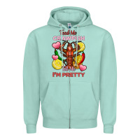 Seafoam feed me crawfish tell me im pretty Zipper Hoodie - FaDigitalArtStudio