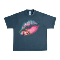 Midnight Navy Eared Turquoise Pink Easter Lips Urban Heavy Tee - Bettercallsaul