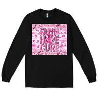 Black Faith hope cure Cancer Long Sleeve Tee - NancyCooperArtShop