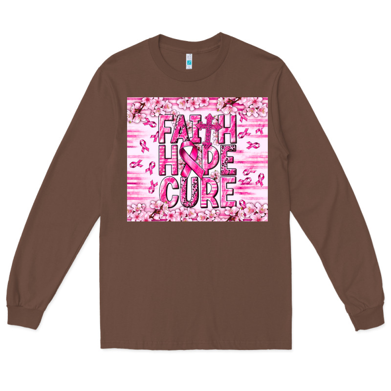 Faith Hope Cure Cancer Long Sleeve Tee by NancyCooperArtShop | Teevron