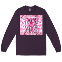 Plum Faith hope cure Cancer Long Sleeve Tee - NancyCooperArtShop