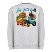 Heather Grey its fall yall Heavyweight Sweatshirt - CowGirlArtShop
