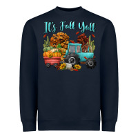 Navy its fall yall Heavyweight Sweatshirt - CowGirlArtShop