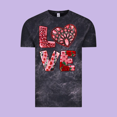 Love With Pink Gemstone Vintage Tee Designed By Ranaportraitstore