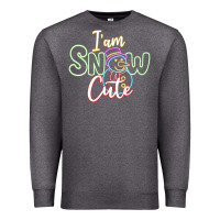 Charcoal Heather l am snow cute Premium Sweatshirt - CowhideDigitalArt