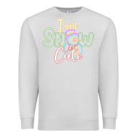 Dove Grey l am snow cute Premium Sweatshirt - CowhideDigitalArt
