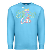 Ocean Blue l am snow cute Premium Sweatshirt - CowhideDigitalArt