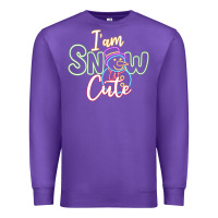 Purple l am snow cute Premium Sweatshirt - CowhideDigitalArt