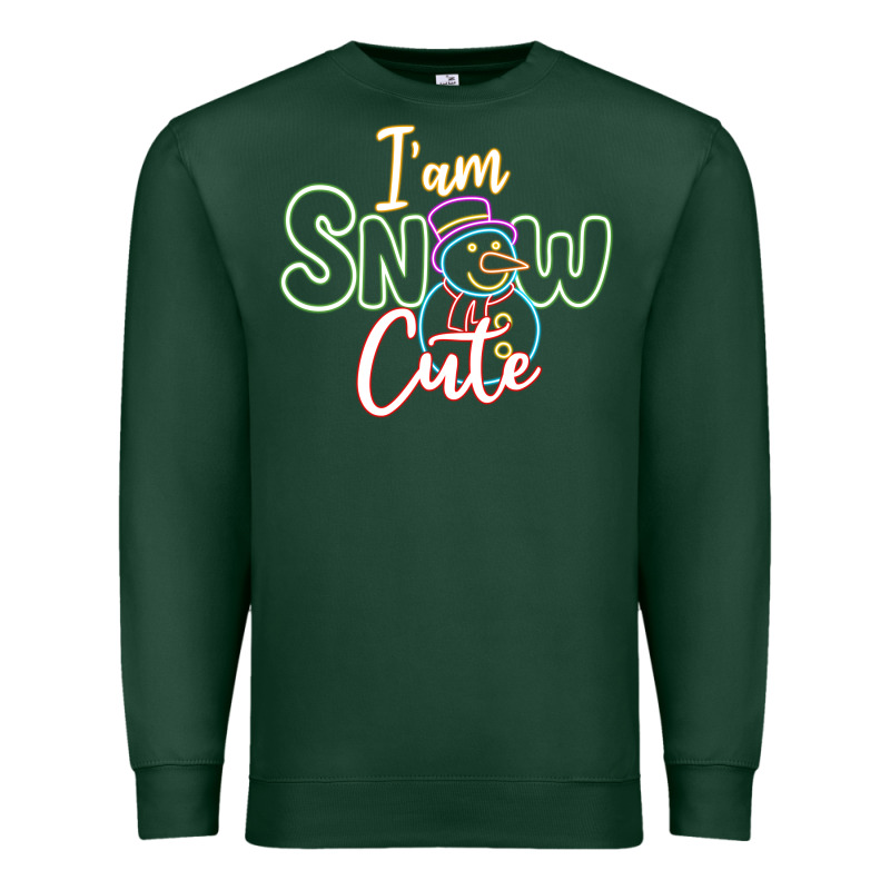 L Am Snow Cute Premium Sweatshirt by CowhideDigitalArt | Teevron