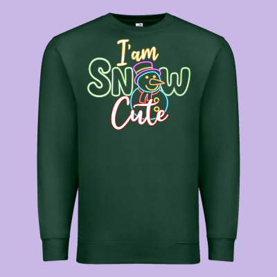 L Am Snow Cute Premium Sweatshirt Designed By Cowhidedigitalart