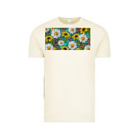 Vintage Arctic Sunflower And Daisy With Leopard Vintage Tee - RanaPortraitStore