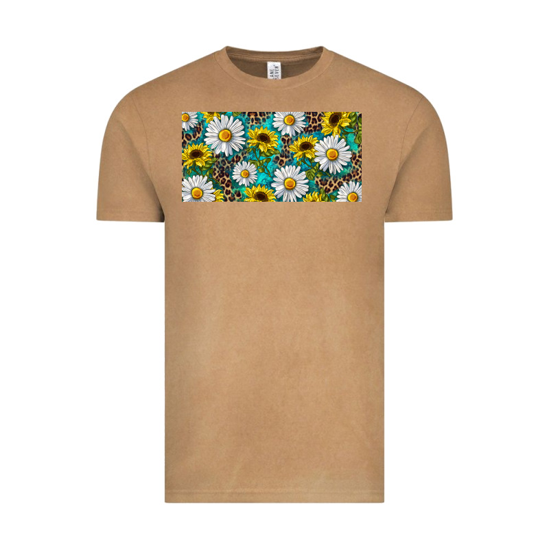Sunflower And Daisy With Leopard Vintage Tee by RanaPortraitStore | Teevron