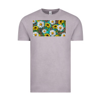 Vintage Zinc Sunflower And Daisy With Leopard Vintage Tee - RanaPortraitStore
