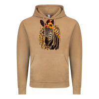 Zebra With Sunflowers Vintage Hoodie | Teevron