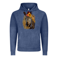 Vintage Denim Zebra With Sunflowers Vintage Hoodie - Bettercallsaul
