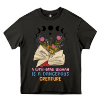 Asphalt a well read woman is a dangerous creature Heavy Core Tee - MaliasSmallBusiness