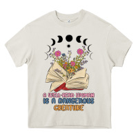 Cream a well read woman is a dangerous creature Heavy Core Tee - MaliasSmallBusiness