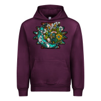 Mauve Wine aztec moon Urban Hoodie - SublimationCraftShop