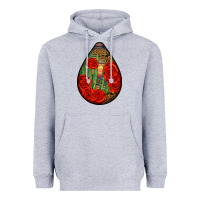 Heather Grey mexican teardrop Heavyweight Hoodie - BundleAndBundleShop