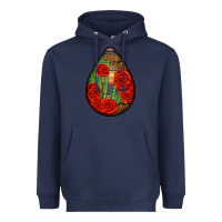 Navy mexican teardrop Heavyweight Hoodie - BundleAndBundleShop
