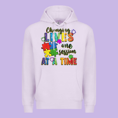 Changing Lives One Session At A Time Premium Hoodie Designed By Fadigitalartstudio