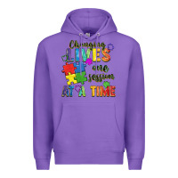 Purple Changing lives one session at a time Premium Hoodie - FaDigitalArtStudio