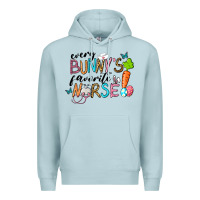Blue Mist Every Bunnys Favorite Nurse Premium Hoodie - RanaPortraitStore