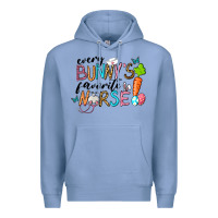 Colony Blue Every Bunnys Favorite Nurse Premium Hoodie - RanaPortraitStore