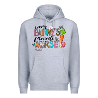 Heather Grey Every Bunnys Favorite Nurse Premium Hoodie - RanaPortraitStore