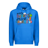 True Royal Every Bunnys Favorite Nurse Premium Hoodie - RanaPortraitStore