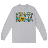 Moon Dust Western Blessed Mama with Leopard and Sunflower Long Sleeve Tee - texasbilliewilder