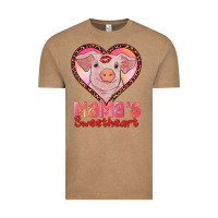 Vintage Coffee mamas sweetheart baby pig Vintage Tee - RanaPortraitStore