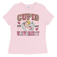 Bubblegum Pink cupid university Ladies Tee - MaliasSmallBusiness