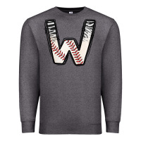 Charcoal Heather Baseball Alphabet Premium Sweatshirt - CowhideDigitalArt