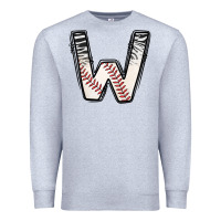 Heather Grey Baseball Alphabet Premium Sweatshirt - CowhideDigitalArt