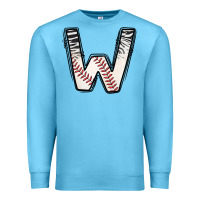 Ocean Blue Baseball Alphabet Premium Sweatshirt - CowhideDigitalArt