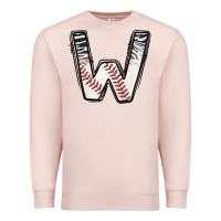 Pale Pink Baseball Alphabet Premium Sweatshirt - CowhideDigitalArt