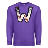 Purple Baseball Alphabet Premium Sweatshirt - CowhideDigitalArt