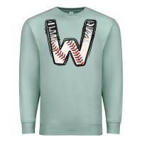 Seafoam Baseball Alphabet Premium Sweatshirt - CowhideDigitalArt