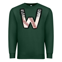 Sports Green Baseball Alphabet Premium Sweatshirt - CowhideDigitalArt