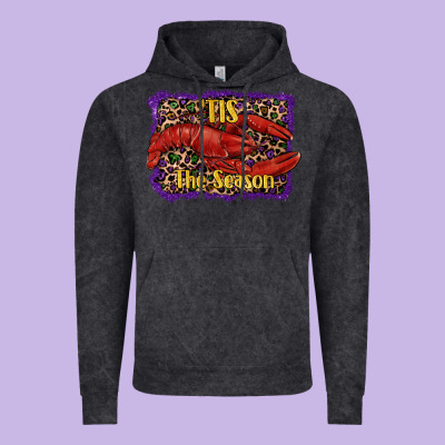 Mardi Gras This The Season Lobster Vintage Hoodie Designed By Ranaportraitstore